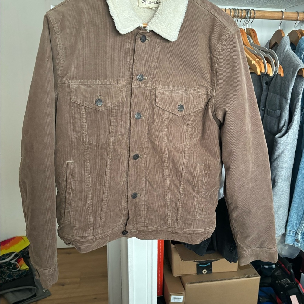Madewell Brown Sherpa-Lined Corduroy Jacket - Picture 14 of 14